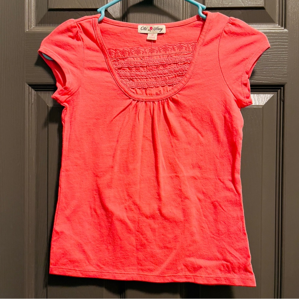 Old Navy New with tags Girls Coral color Top